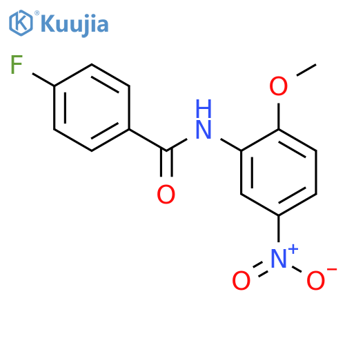 4-fluoro-N-(2-methoxy-5-nitrophenyl)benzamide structure