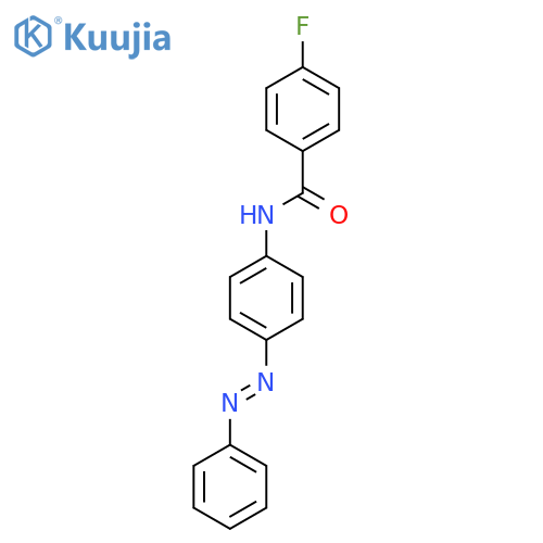 4-fluoro-N-{4-(E)-2-phenyldiazen-1-ylphenyl}benzamide structure