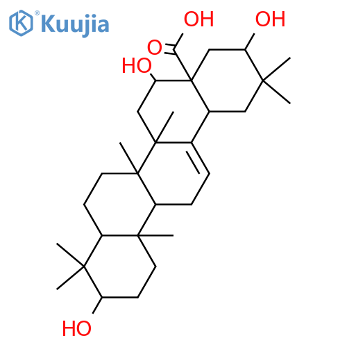 Triterpenoid-monoterpenoid saponins; Kinmoonoside B structure