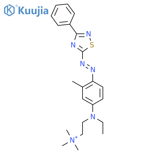 Ethanaminium,2-[ethyl[3-methyl-4-[2-(3-phenyl-1,2,4-thiadiazol-5-yl)diazenyl]phenyl]amino]-N,N,N-trimethyl- structure