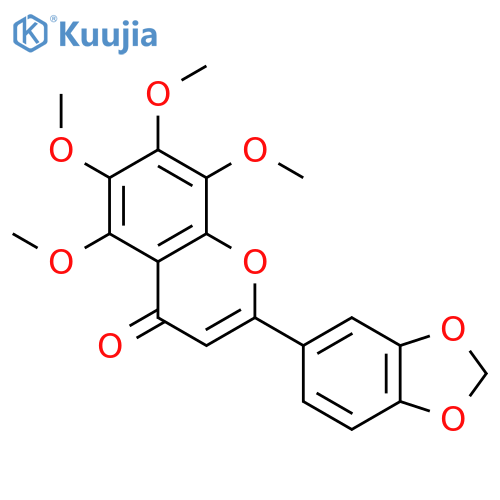 4H-1-Benzopyran-4-one,2-(1,3-benzodioxol-5-yl)-5,6,7,8-tetramethoxy- structure