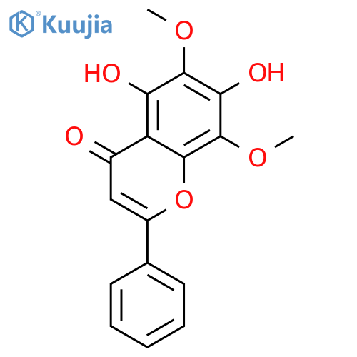 5,7-Dihydroxy-6,8-dimethoxy-2-phenyl-4H-chromen-4-one structure