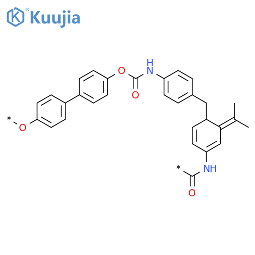 Poly[oxy-1,4-phenylene(1-methylethylidene)-1,4-phenyleneoxycarbonylimino-1,4-phenylenemethylene-1,4-phenyleneiminocarbonyl] structure