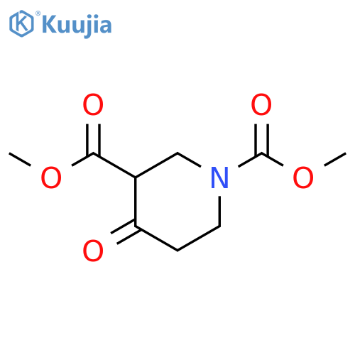 Dimethyl 4-oxopiperidine-1,3-dicarboxylate structure