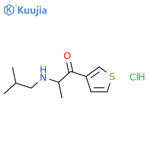 1-Propanone,2-[(2-methylpropyl)amino]-1-(3-thienyl)-, hydrochloride (1:1) structure