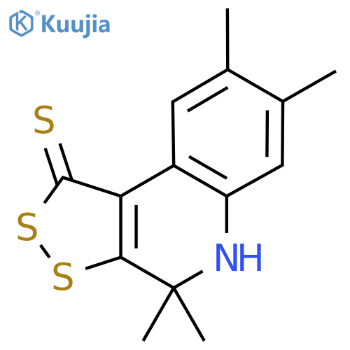 4,4,7,8-Tetramethyl-4,5-dihydro-1H-1,2dithiolo-3,4-cquinoline-1-thione structure