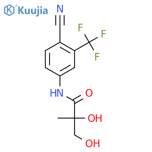 N-4-Cyano-3-(trifluoromethyl)phenyl-2,3-dihydroxy-2-methylpropanamide structure