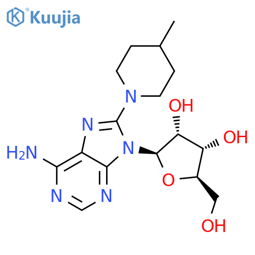 Adenosine, 8-(4-methyl-1-piperidinyl)- structure