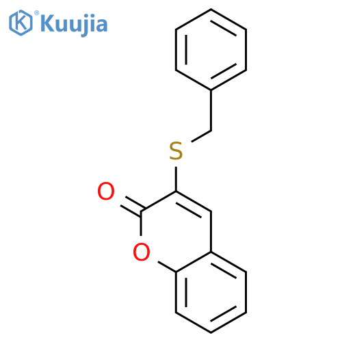 2H-1-Benzopyran-2-one, 3-[(phenylmethyl)thio]- structure