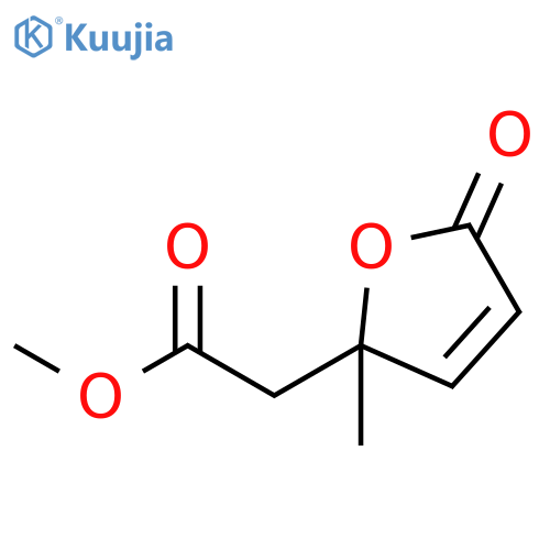 2-Furanacetic acid, 2,5-dihydro-2-methyl-5-oxo-, methyl ester structure