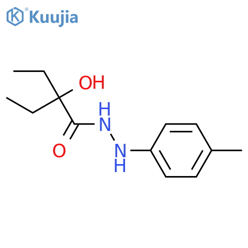 Butanoic acid,2-ethyl-2-hydroxy-, 2-(4-methylphenyl)hydrazide structure