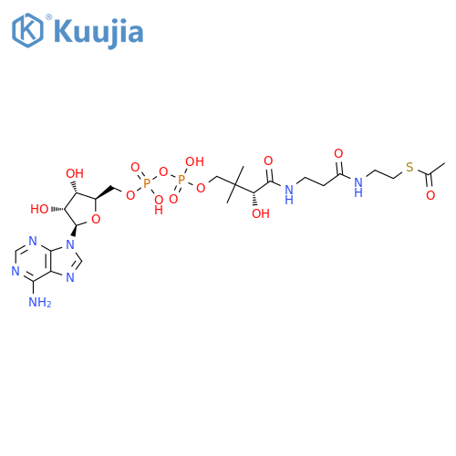 Coenzyme A, 3'-O-dephosphono-, S-acetate structure