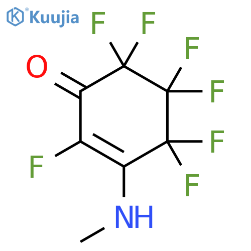 2-Cyclohexen-1-one, 2,4,4,5,5,6,6-heptafluoro-3-(methylamino)- structure