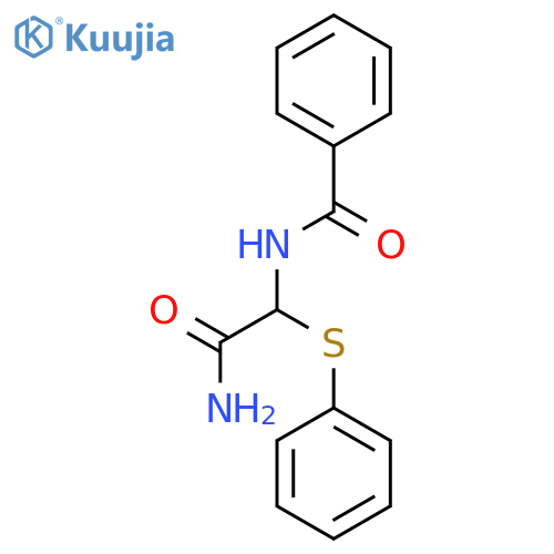 Benzamide,N-[2-amino-2-oxo-1-(phenylthio)ethyl]- structure