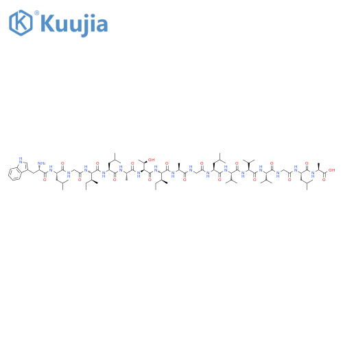 L-Alanine,L-tryptophyl-L-leucylglycyl-L-isoleucyl-L-leucyl-L-alanyl-L-threonyl-L-isoleucyl-L-alanylglycyl-L-leucyl-L-valyl-L-valyl-L-valylglycyl-L-leucyl- structure