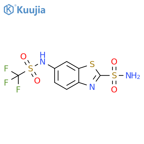 2-Benzothiazolesulfonamide, 6-[[(trifluoromethyl)sulfonyl]amino]- structure