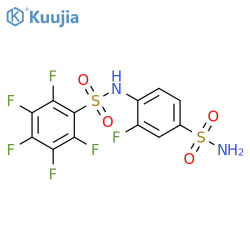Benzenesulfonamide,N-[4-(aminosulfonyl)-2-fluorophenyl]-2,3,4,5,6-pentafluoro- structure
