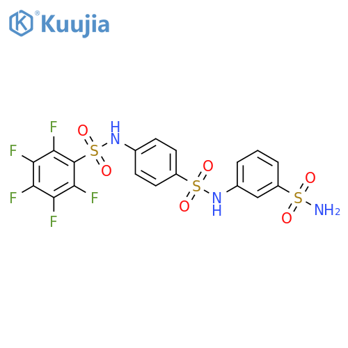 Benzenesulfonamide,N-[3-(aminosulfonyl)phenyl]-4-[[(pentafluorophenyl)sulfonyl]amino]- structure