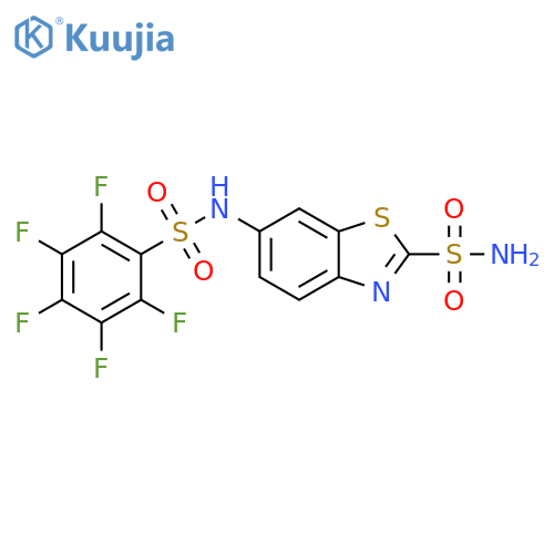 2-Benzothiazolesulfonamide, 6-[[(pentafluorophenyl)sulfonyl]amino]- structure