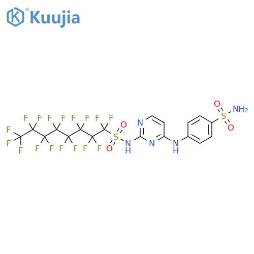Benzenesulfonamide,4-[[2-[[(heptadecafluorooctyl)sulfonyl]amino]-4-pyrimidinyl]amino]- structure
