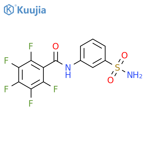 Benzamide, N-[3-(aminosulfonyl)phenyl]-2,3,4,5,6-pentafluoro- structure