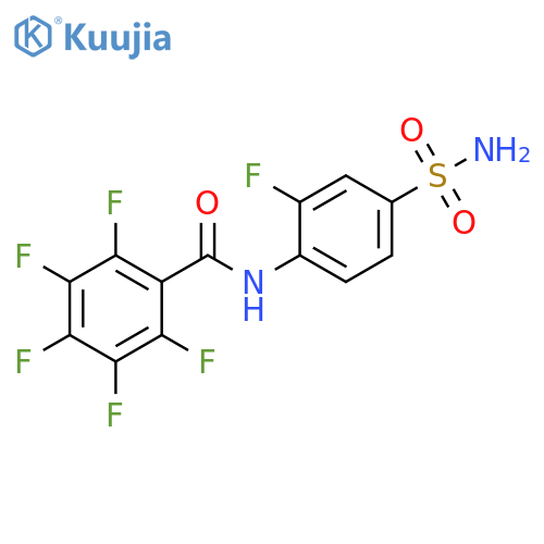 Benzamide, N-[4-(aminosulfonyl)-2-fluorophenyl]-2,3,4,5,6-pentafluoro- structure