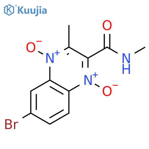 2-Quinoxalinecarboxamide, 6-bromo-N,3-dimethyl-, 1,4-dioxide structure