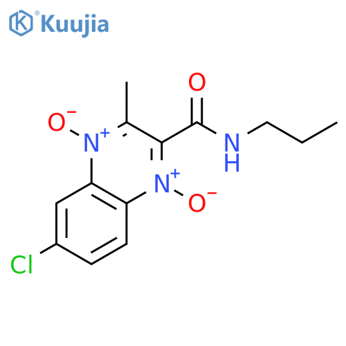 2-Quinoxalinecarboxamide, 6-chloro-3-methyl-N-propyl-, 1,4-dioxide structure