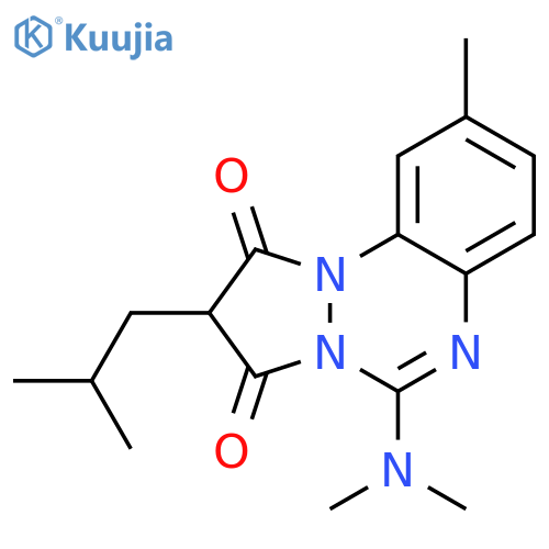 1H-Pyrazolo[1,2-a][1,2,4]benzotriazine-1,3(2H)-dione, 5-(dimethylamino)-9-methyl-2-(2-methylpropyl)- structure