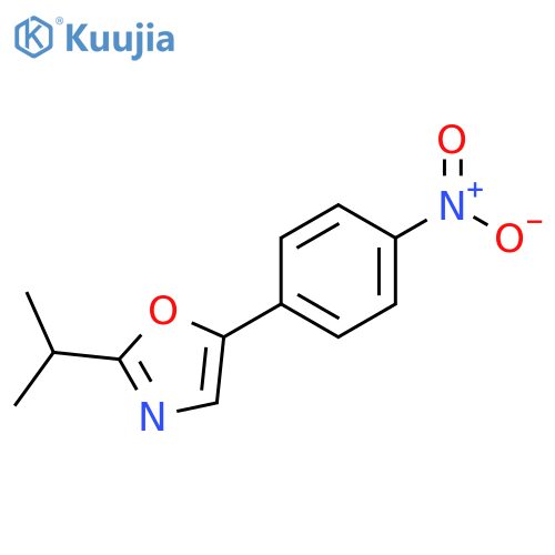 2-isopropyl-5-(4-nitrophenyl)oxazole structure