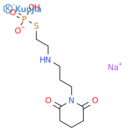 Phosphorothioic acid,S-ester with N-[3-[(2-mercaptoethyl)amino]propyl]glutarimide, monosodium salt(8CI) structure