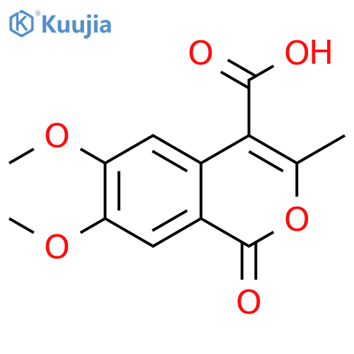 1H-2-Benzopyran-4-carboxylic acid, 6,7-dimethoxy-3-methyl-1-oxo- structure