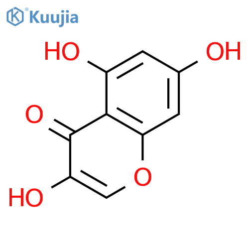 3,5,7-Trihydroxy-4H-1-benzopyran-4-one structure