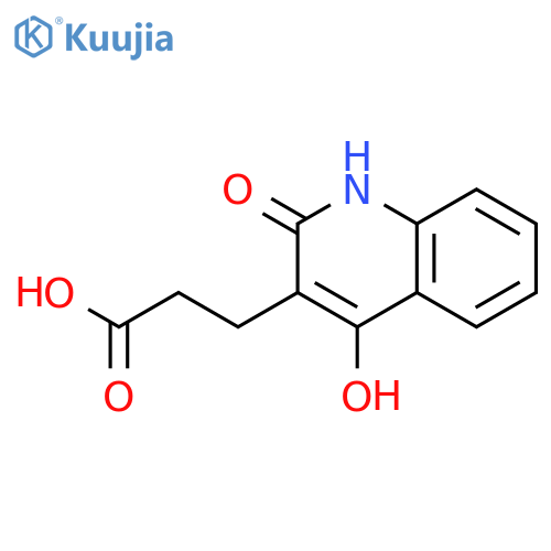 3-Quinolinepropanoic acid, 1,2-dihydro-4-hydroxy-2-oxo- structure