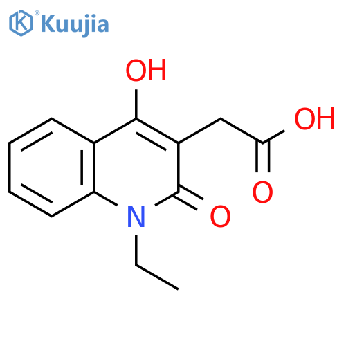 3-Quinolineacetic acid, 1-ethyl-1,2-dihydro-4-hydroxy-2-oxo- structure