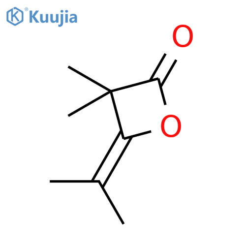 2-Oxetanone,3,3-dimethyl-4-(1-methylethylidene)- structure