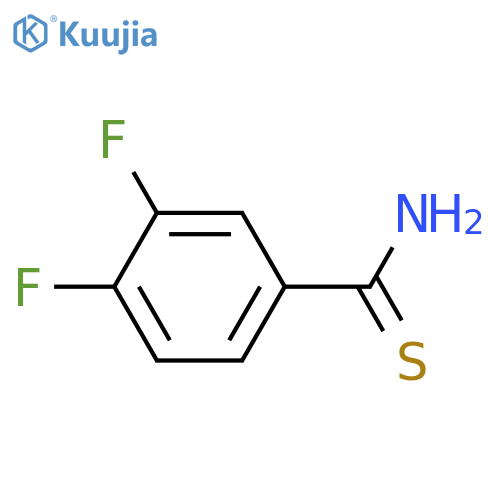 3,4-difluorobenzene-1-carbothioamide structure