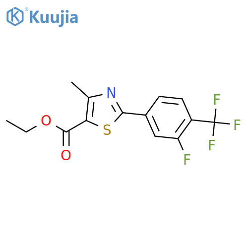 Ethyl 2-3-Fluoro-(trifluoromethyl)phenyl-4-methyl-thiazole-5-carboxylate structure