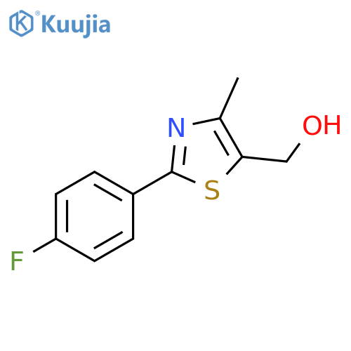 2-(4-fluorophenyl)-4-methyl-1,3-thiazol-5-ylmethanol structure
