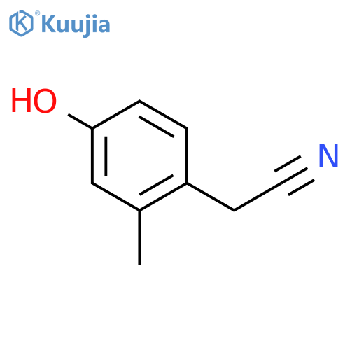 Benzeneacetonitrile,4-hydroxy-2-methyl- structure