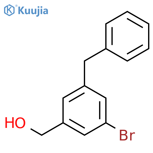 Benzenemethanol, 3-bromo-5-(phenylmethyl)- structure