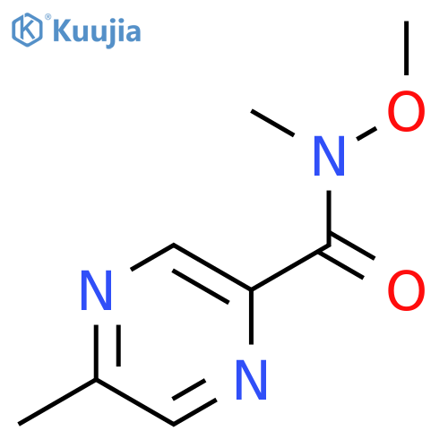 N-methoxy-N,5-dimethylpyrazine-2-carboxamide structure