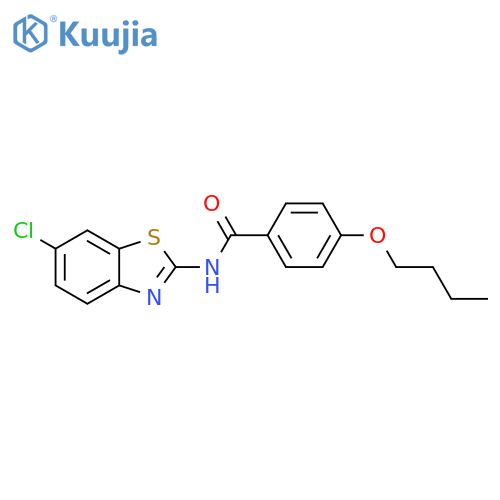 4-butoxy-N-(6-chloro-1,3-benzothiazol-2-yl)benzamide structure