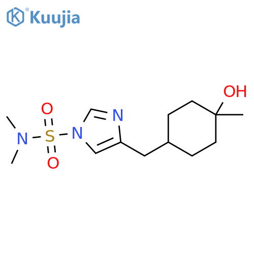 1H-Imidazole-1-sulfonamide,4-[(4-hydroxy-4-methylcyclohexyl)methyl]-N,N-dimethyl- structure