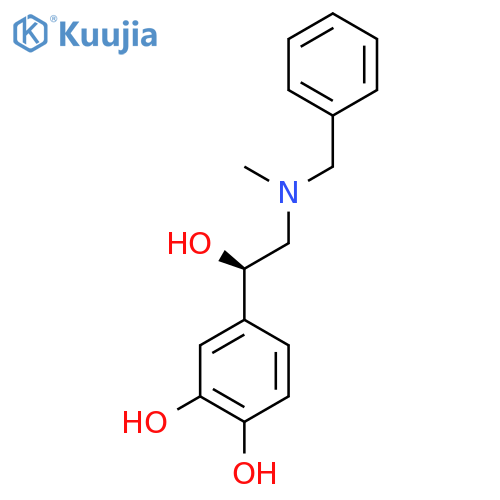 4-(1R)-1-Hydroxy-2-methyl(phenylmethyl)aminoethyl-1,2-benzenediol structure
