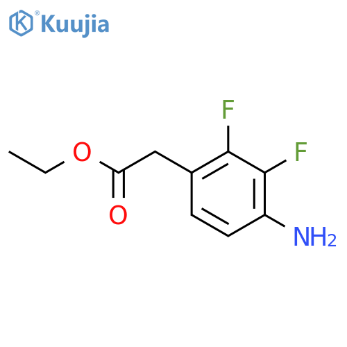 Benzeneacetic acid,4-amino-2,3-difluoro-, ethyl ester structure