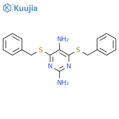 2,5-Pyrimidinediamine,4,6-bis[(phenylmethyl)thio]- structure