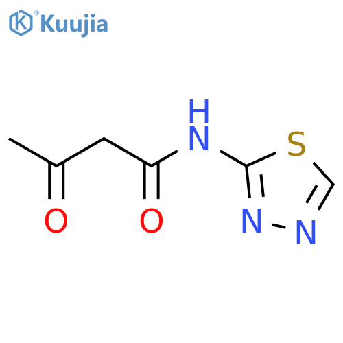 3-oxo-N-(1,3,4-thiadiazol-2-yl)butanamide structure
