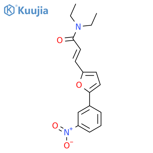(2E)-N,N-diethyl-3-5-(3-nitrophenyl)furan-2-ylprop-2-enamide structure
