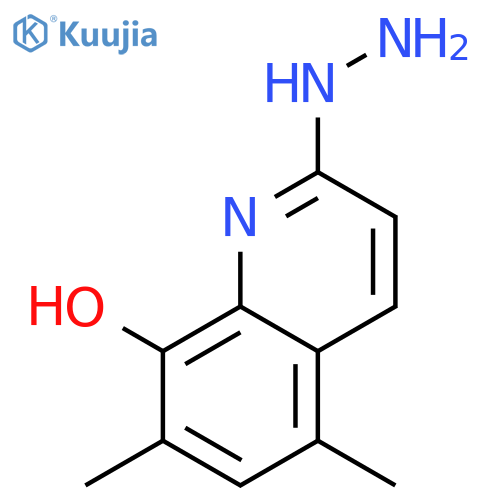 2-hydrazino-5,7-dimethylquinolin-8-ol structure